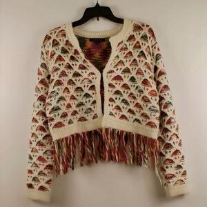 NBW Colorful Fringe Cardigan